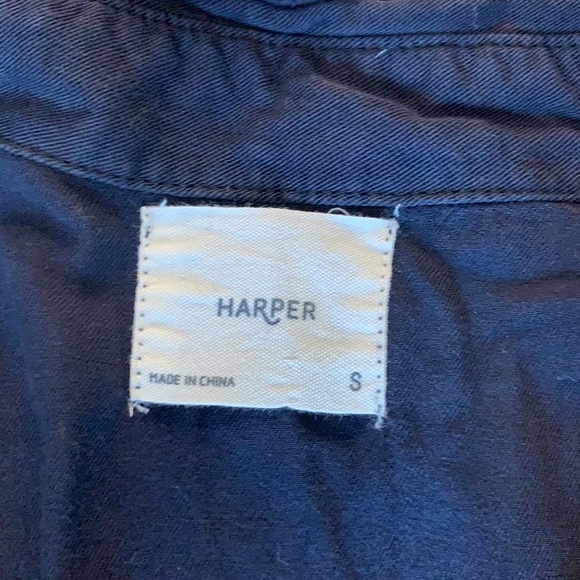 Harper navy blue button up - Picture 2 of 3